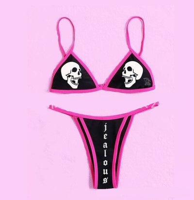 Bikini Punk Oscuro Europeo y Americano Sexy