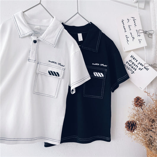 Playera de Verano Básica para Niño - Colores Sólidos - Image 10