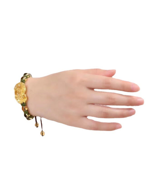 Pulsera Pixiu con Citrino Natural - Cuentas Redondas 8-10mm - Image 10