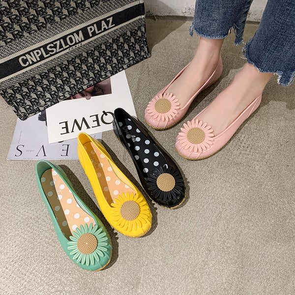 Botas de Lluvia Crisantemo Verano - Zapatos Acuáticos Mujer Tacón Pendiente Antideslizante