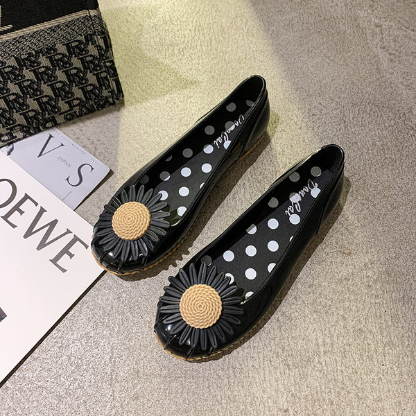 Botas de Lluvia Crisantemo Verano - Zapatos Acuáticos Mujer Tacón Pendiente Antideslizante