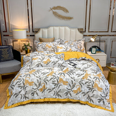 Juego de Cama Seda Estampada 4 Piezas - Primavera Verano - Image 16