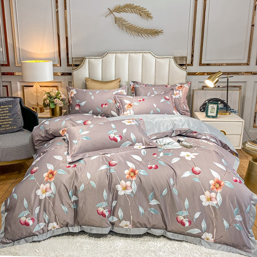Juego de Cama Seda Estampada 4 Piezas - Primavera Verano - Image 18