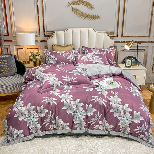 Juego de Cama Seda Estampada 4 Piezas - Primavera Verano - Image 20