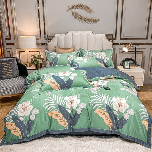 Juego de Cama Seda Estampada 4 Piezas - Primavera Verano - Image 24
