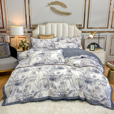 Juego de Cama Seda Estampada 4 Piezas - Primavera Verano - Image 9