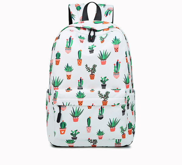 Mochila Escolar Estampado Cactus para Niñas Secundaria - Image 3