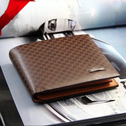 Billetera Casual para Hombre con Diseño Cuadriculado y Múltiples Compartimentos - Image 3