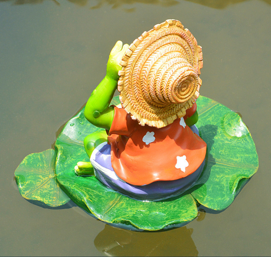 Fuente Decorativa de Rana Flotante para Estanques - Escultura de Agua en Resina - Image 2