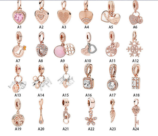 Colgante de Plata Esterlina Rose Gold con Letras Personalizables para el Hogar - Image 27