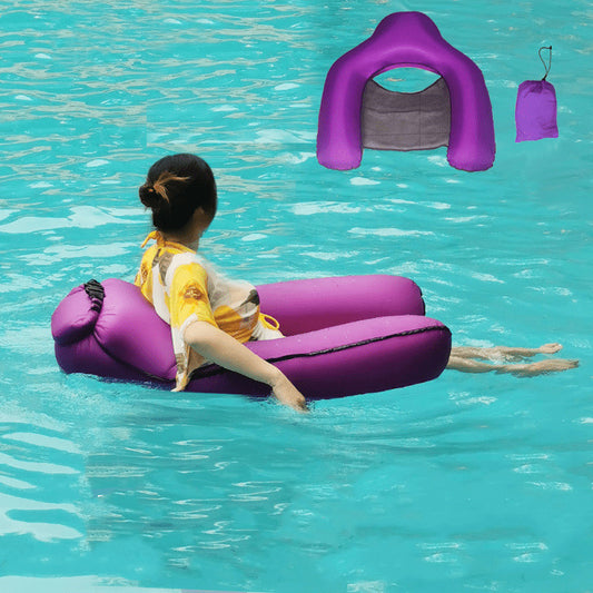 Hamaca Flotante Reclinable para Piscina - Silla de Agua Inflable Relajante