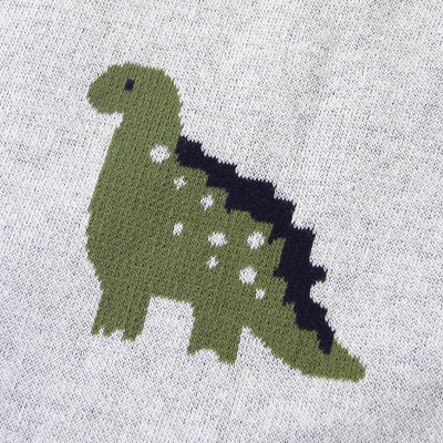 Manta de Bebé Tejida Dinosaurio Cartoon - Colcha Suave y Acogedora - Image 13