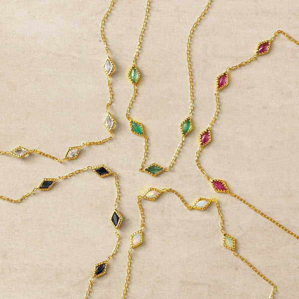 Pulsera de Plata 925 con Gemas Naturales Multicolor - Amatista y Topacio
