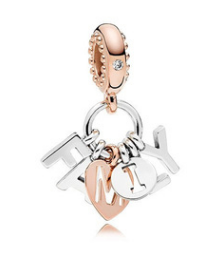 Colgante de Plata Esterlina Rose Gold con Letras Personalizables para el Hogar - Image 17