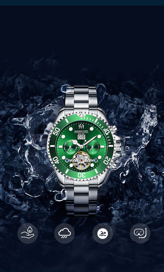 Reloj Automático Tourbillon ARBOR VIEW Ghost Water Verde con Luminiscencia - Image 11