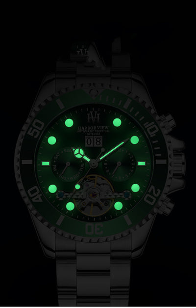 Reloj Automático Tourbillon ARBOR VIEW Ghost Water Verde con Luminiscencia - Image 14