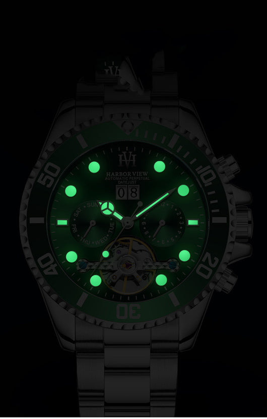 Reloj Automático Tourbillon ARBOR VIEW Ghost Water Verde con Luminiscencia - Image 14