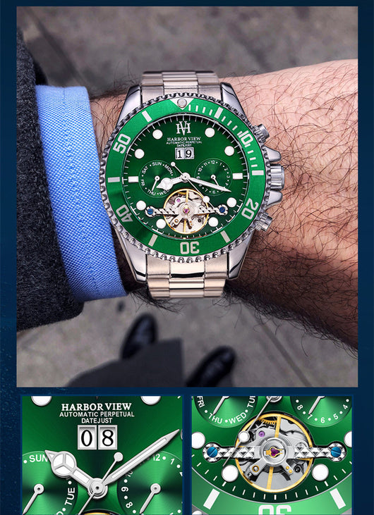 Reloj Automático Tourbillon ARBOR VIEW Ghost Water Verde con Luminiscencia - Image 16