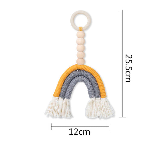 Anillo Decorativo Arcoíris de Madera Maciza - Estilo Nórdico para Habitaciones Infantiles - Image 8