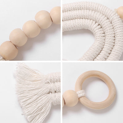 Anillo Decorativo Arcoíris de Madera Maciza - Estilo Nórdico para Habitaciones Infantiles - Image 9