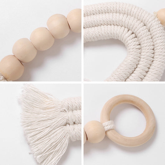 Anillo Decorativo Arcoíris de Madera Maciza - Estilo Nórdico para Habitaciones Infantiles - Image 9