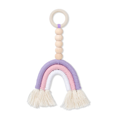 Anillo Decorativo Arcoíris de Madera Maciza - Estilo Nórdico para Habitaciones Infantiles - Image 6