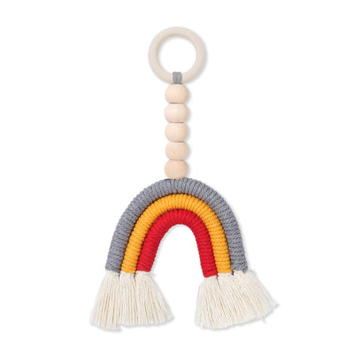 Anillo Decorativo Arcoíris de Madera Maciza - Estilo Nórdico para Habitaciones Infantiles - Image 5