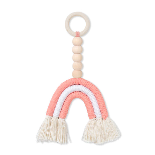 Anillo Decorativo Arcoíris de Madera Maciza - Estilo Nórdico para Habitaciones Infantiles - Image 4