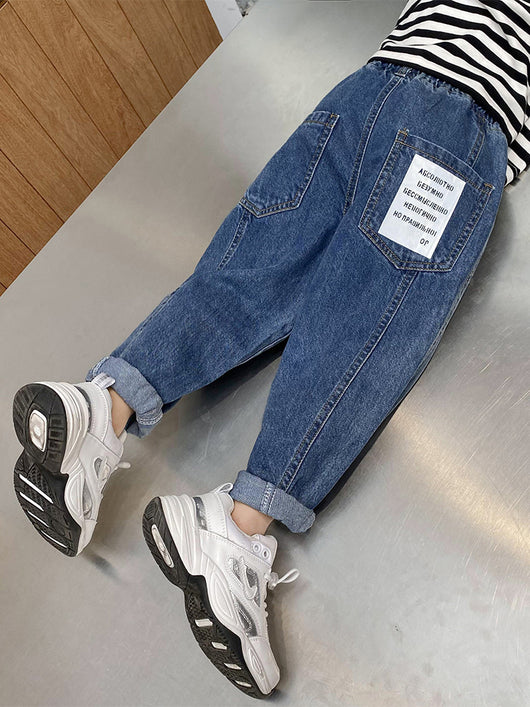 Pantalones Vaqueros Infantiles Estilo Coreano - Jeans para Niños Primavera Otoño - Image 12