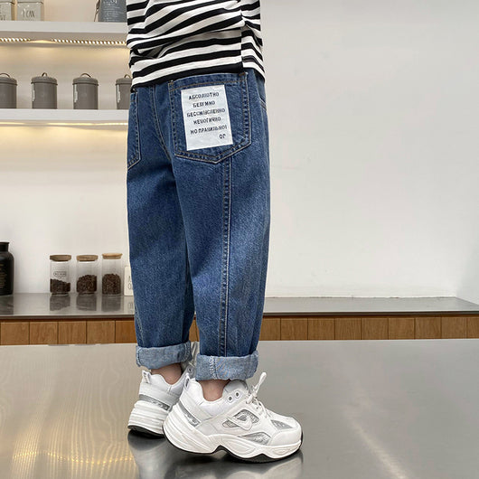 Pantalones Vaqueros Infantiles Estilo Coreano - Jeans para Niños Primavera Otoño - Image 10