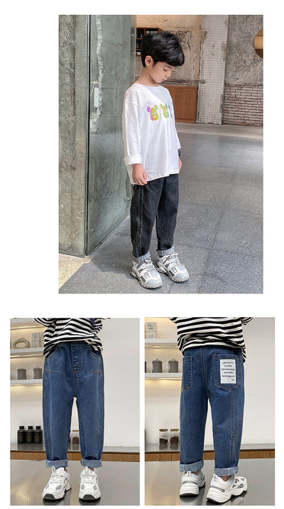 Pantalones Vaqueros Infantiles Estilo Coreano - Jeans para Niños Primavera Otoño - Image 7