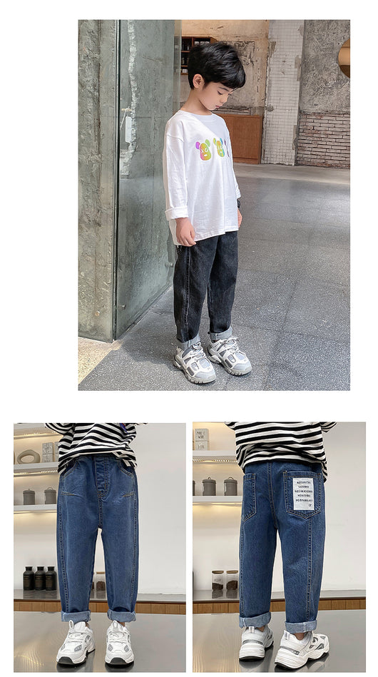 Pantalones Vaqueros Infantiles Estilo Coreano - Jeans para Niños Primavera Otoño - Image 7