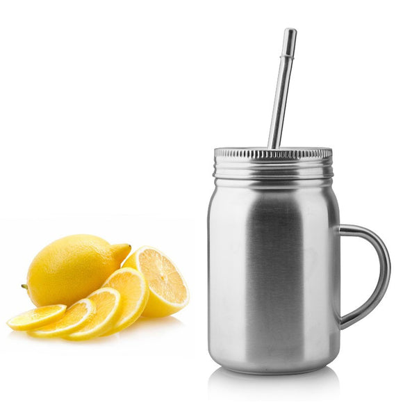 Vaso Térmico de Acero Inoxidable con Popote Reutilizable