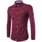 Camisa Slim Fit de Algodón para Hombre - Diseño Elegante Manga Larga