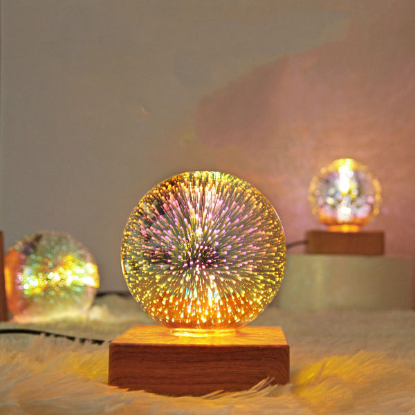 Luz Nocturna LED Fuegos Artificiales Romántica para Dormitorio con USB