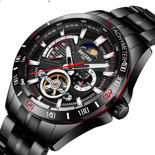 Reloj Deportivo Automático Acero Inoxidable con Correa Luminosa Resistente al Agua