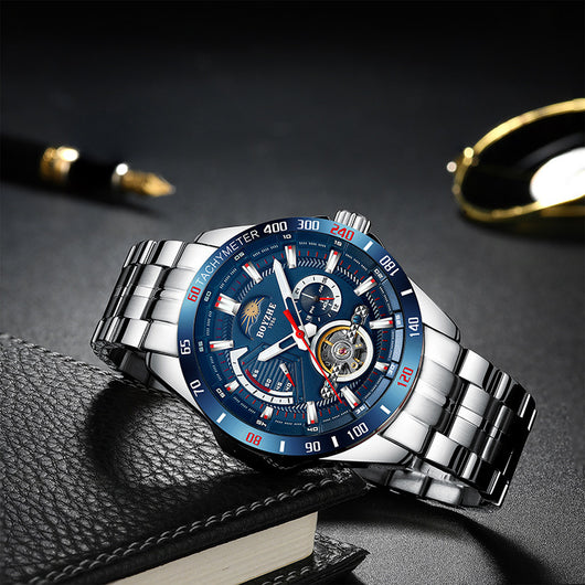 Reloj Deportivo Automático Acero Inoxidable con Correa Luminosa Resistente al Agua - Image 5