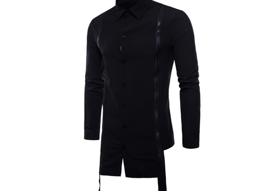 Camisa Manga Larga Slim Fit con Doble Cierre - Estilo Europeo Moderno - Image 9