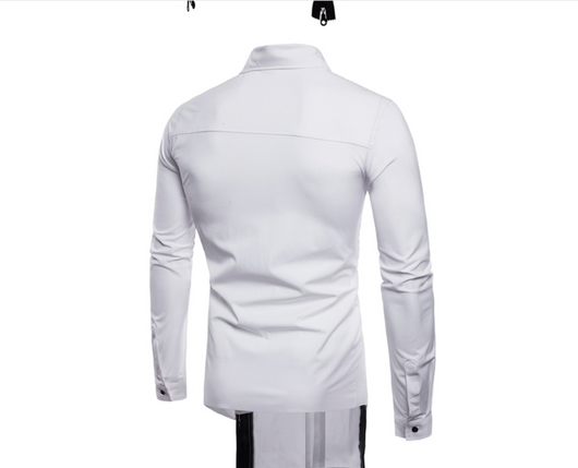Camisa Manga Larga Slim Fit con Doble Cierre - Estilo Europeo Moderno - Image 12