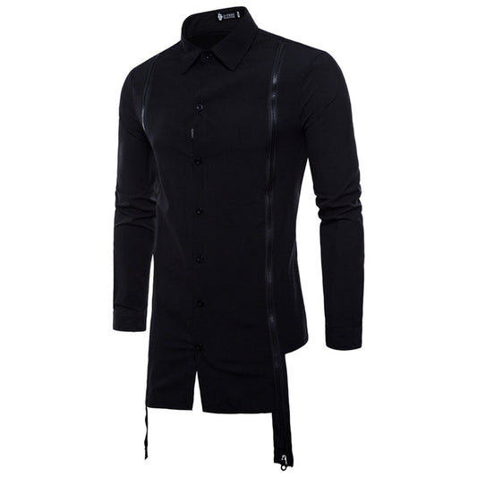 Camisa Manga Larga Slim Fit con Doble Cierre - Estilo Europeo Moderno - Image 2