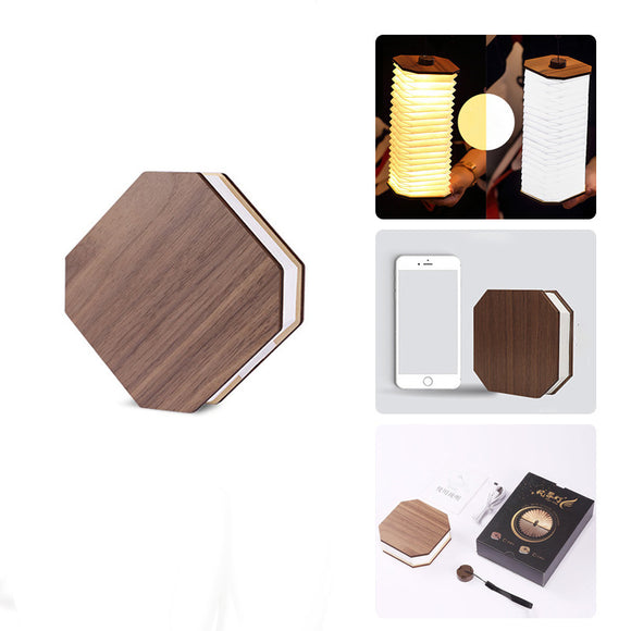 Lámpara de Órgano de Madera Recargable con Luz Ambiental