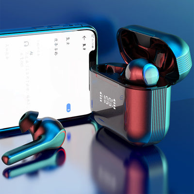 Audífonos Bluetooth Táctiles con Estuche de Carga Digital - Image 4