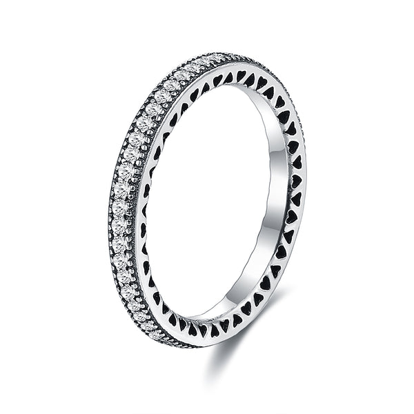 Anillo de Propuesta con Diamante Completo en Plata 925