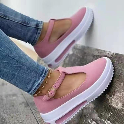 Zapato Casual para Mujer con Suela Gruesa y Hebilla Ajustable - Image 5