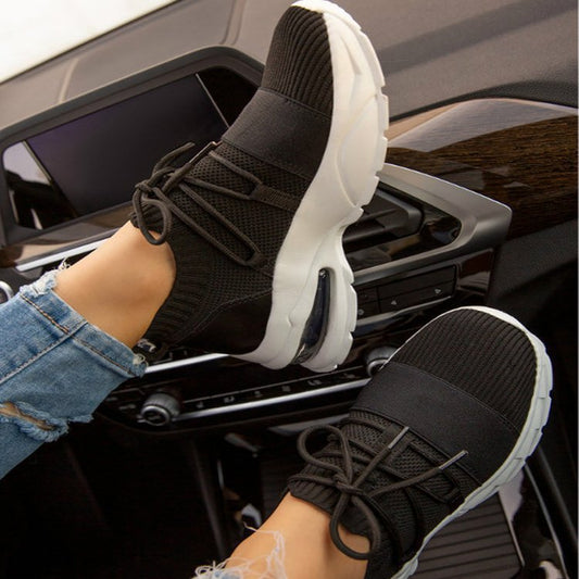 Zapatillas Deportivas Mujer Talla Grande con Suela Gruesa y Tejido Volador