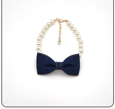 Collar Elegante para Mascotas con Lazo de Denim y Perla - Accesorios Princesa para Gatos y Perros - Image 15