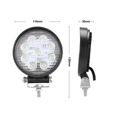 Luz de Trabajo LED Redonda Mini 27W - Faro Auxiliar para Vehículos y Proyectos - Image 2