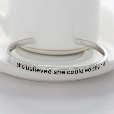 Pulsera Brazalete Inspiración: Ella Creyó Que Podía - Image 3