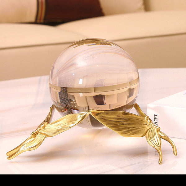 Esfera de Cristal con Acabado Cobre - Decoración Moderna Europea