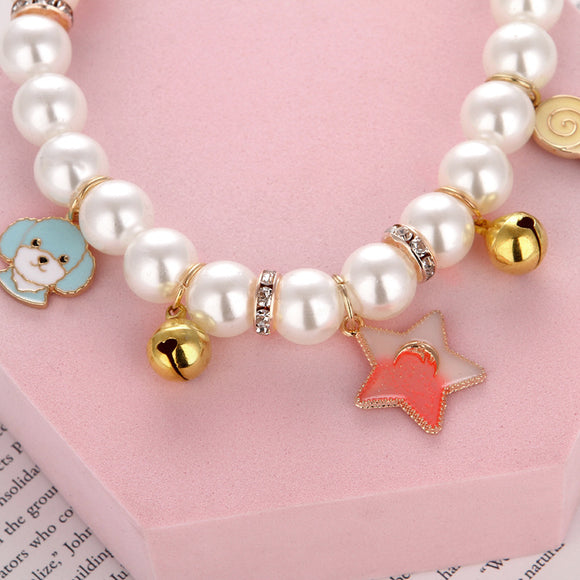 Collar para Mascota con Perlas - Diseño Fashionable y Adorable